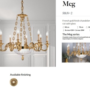 Lustra LUX design clasic realizata manual Meg 144798 universul-luminii.ro