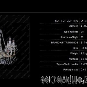 Lustra Maria Theresa cristal Bohemia L14 011/08/2 46488 universul-luminii.ro