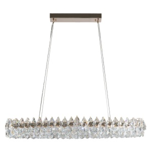 Lustra metal auriu si cristale sticla BARLETTA 120 OVAL