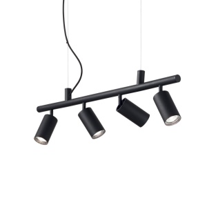 Lustra modera cu spoturi directionabile DYNAMITE SP4 NERO 231341 IDL