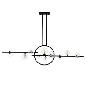 Lustra moderna cu 10 de surse de lumina si LED LINEA TWIN 120