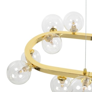 Lustra moderna cu 20 de surse de lumina LINEA Oval 120 auriu 597988 universul-luminii.ro