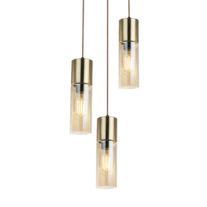 Lustra moderna cu 3 pendule ANNIKA alama 106328 universul-luminii.ro