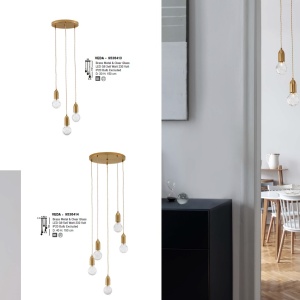 Lustra moderna cu 3 pendule design minimalist VEDA 204208 universul-luminii.ro