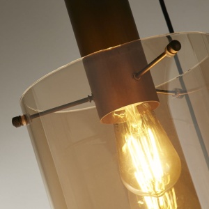 Lustra moderna cu 3 pendule Sweden moca, chihlimbar 137028 universul-luminii.ro