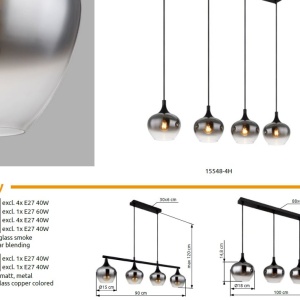 Lustra moderna cu 4 pendule MAXY - Img 6