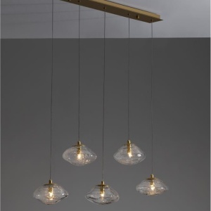 Lustra moderna cu 5 Pendule design decorativ KING aurie 108648 universul-luminii.ro