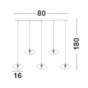 Lustra moderna cu 5 Pendule design decorativ KING aurie 205168 universul-luminii.ro