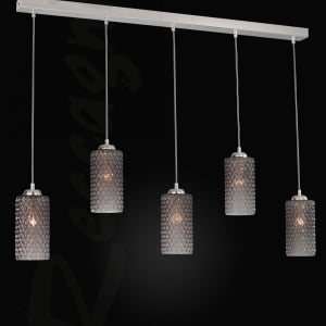 Lustra moderna cu 5 pendule design italian 10000 fumuriu 202528 universul-luminii.ro