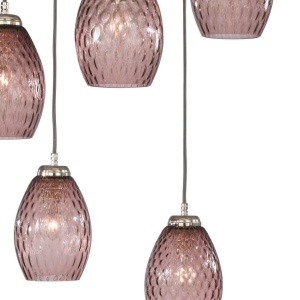 Lustra moderna cu 5 pendule design italian 10008 Amethyst 105738 universul-luminii.ro