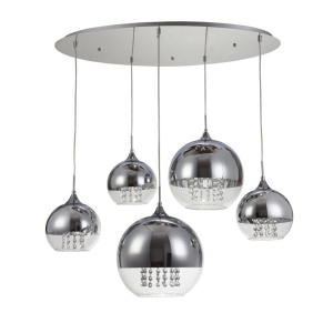 Lustra moderna cu 5 pendule Fermi MYP140-PL-170-5-N 179498 universul-luminii.ro