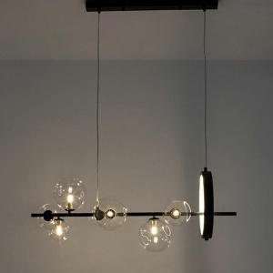 Lustra moderna cu 7 de surse de lumina si LED LINEA 90 222378 universul-luminii.ro