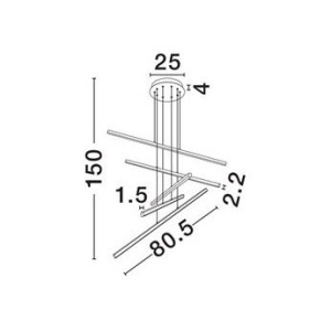 Lustra moderna cu pendule LED GRATTA 169238 universul-luminii.ro