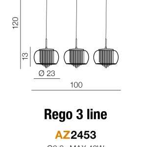 Lustra moderna suspendata design elegant Rego 3 LINE - Img 5