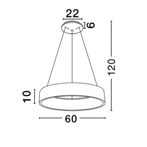 Lustra moderna suspendata LED 3000K 60cm RANDO alb NVL-6167205 82768 universul-luminii.ro