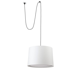Lustra/Pendul decorativ cu cablu si stecher CONGA alb