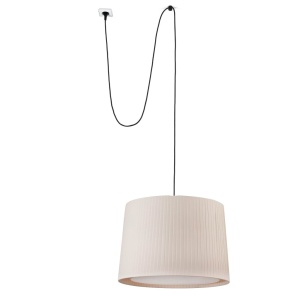 Lustra/Pendul decorativ cu cablu si stecher SAMBA negru/bej