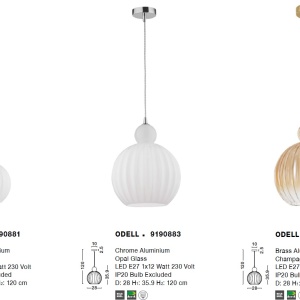 Lustra / Pendul design modern 28cm Odell alb NVL-9190883 76858 universul-luminii.ro