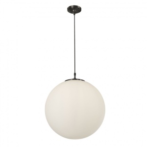 Lustra / Pendul design modern 30cm Atom black / opal 6088 SRT