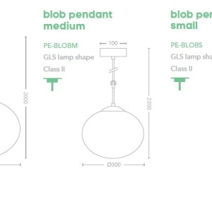 Lustra / Pendul design modern Blob 24cm - Img 5