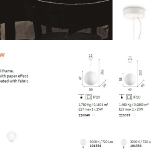 Lustra, Pendul design modern CARTA SP1 D50 226040 IDL - Img 3
