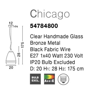 Lustra, Pendul design modern decorativ Chicago NVL-54784800 82998 universul-luminii.ro