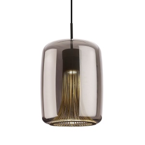 Lustra, Pendul design modern KRISS negru/ crom - Img 4
