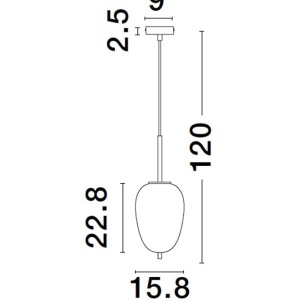 Lustra/Pendul design modern LATO D-15,8cm 222718 universul-luminii.ro