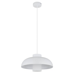 Lustra/ Pendul design modern LOWE alb - Img 3