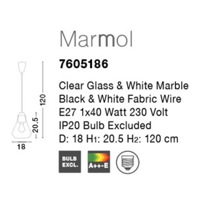 Lustra, Pendul design modern Marmol NVL-7605186 83228 universul-luminii.ro