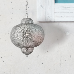 Lustra / Pendul design rustic Fretwork nickel 9221-1SS SRT 61208 universul-luminii.ro