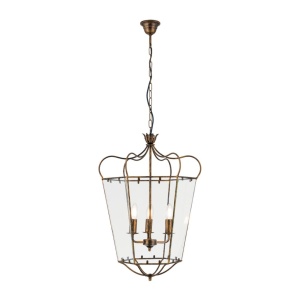 Lustra / Pendul design rustic Manto Latern HL 6-1532/3 Antik-gold OR