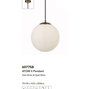 Lustra, Pendul din sticla Atom II, 30cm 139448 universul-luminii.ro