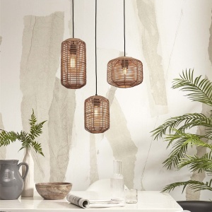 Lustra/Pendul eco din ratan Tanami 2520, nat 213618 universul-luminii.ro