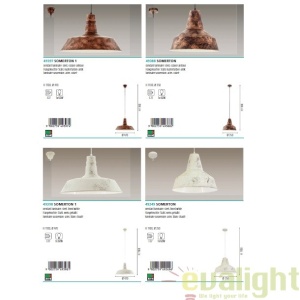 Lustra, Pendul Industrial Style, finisaj cupru-antic, diam.35cm, SOMERTON 49388 EL 63708 universul-luminii.ro