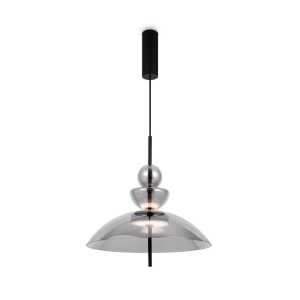 Lustra/Pendul LED design modern decorativ Bangkok 40cm, fumuriu