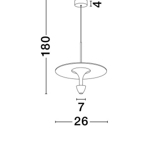 Lustra/Pendul LED design modern LUET D-26cm - Img 8