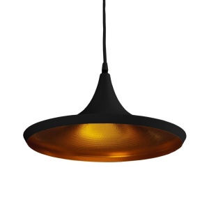 Lustra / Pendul metal design retro CHINK negru/auriu - Img 8