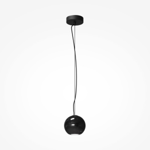 Lustra, Pendul minimalist sfera marmura neagra Texture - Img 5