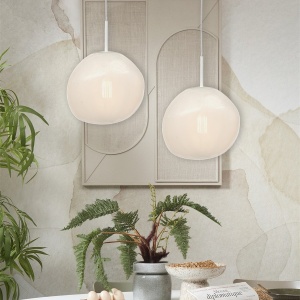 Lustra/Pendul modern design decorativ Helsinki boulder alb - Img 4