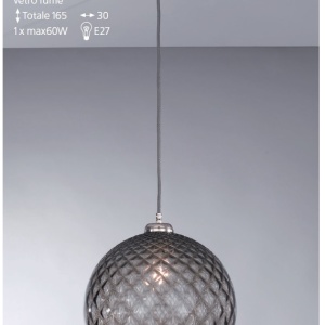 Lustra, Pendul modern design italian 10011 fumuriu 105338 universul-luminii.ro