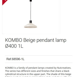 Lustra / Pendul modern design minimalist KOMBO bej 40cm 91748 universul-luminii.ro