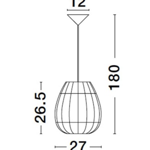 Lustra / Pendul modern design natural ratan MARLO D-27cm 205428 universul-luminii.ro