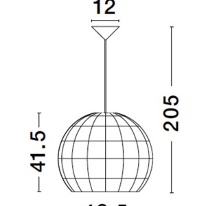 Lustra / Pendul modern design natural ratan MARLO D-48,5cm 205408 universul-luminii.ro