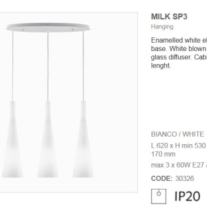 Lustra, pendul modern MILK SP3 030326 50058 universul-luminii.ro