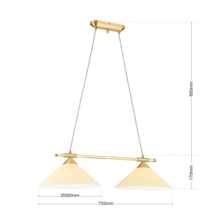Lustra, Pendul realizat manual ARTDESIGN 2L, alama mat/ champagne 163528 universul-luminii.ro