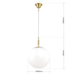 Lustra, Pendul realizat manual ARTDESIGN 30cm, alama mat/ alb opac 163558 universul-luminii.ro