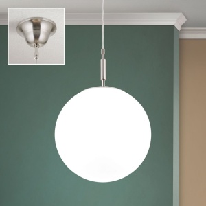 Lustra, Pendul realizat manual ARTDESIGN 30cm, crom satinat/ alb opac 241568 universul-luminii.ro