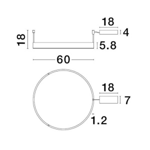 Lustra/Plafoniera LED dimabila design circular MOTIF 60cm 214008 universul-luminii.ro