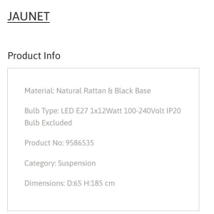 Lustra ratan design natural JAUNET NVL-9586535 246248 universul-luminii.ro